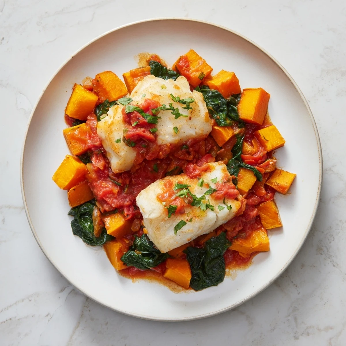 A delicious, healthy Baked Cod recipe featuring flaky fish and tender vegetables for dinner.