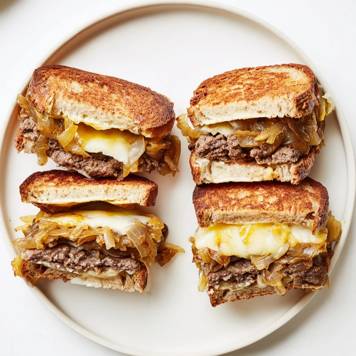 Delicious patty melt skillet, a classic diner recipe served hot with a side of crispy fries.