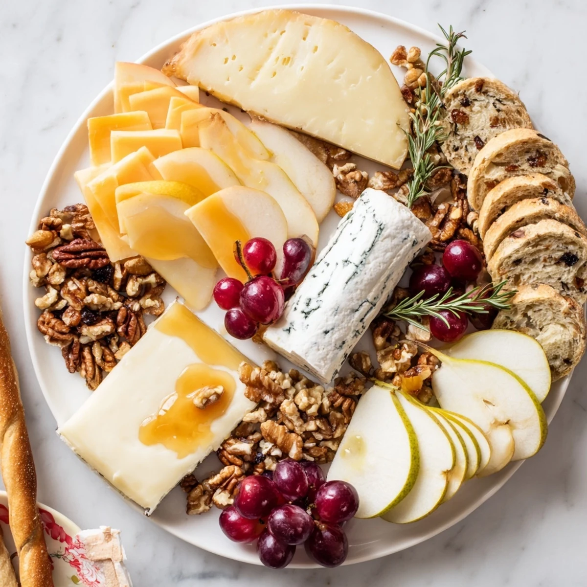 Delight your guests with this elegant Autumn Leaf Cheese Platter, a fall appetizer.