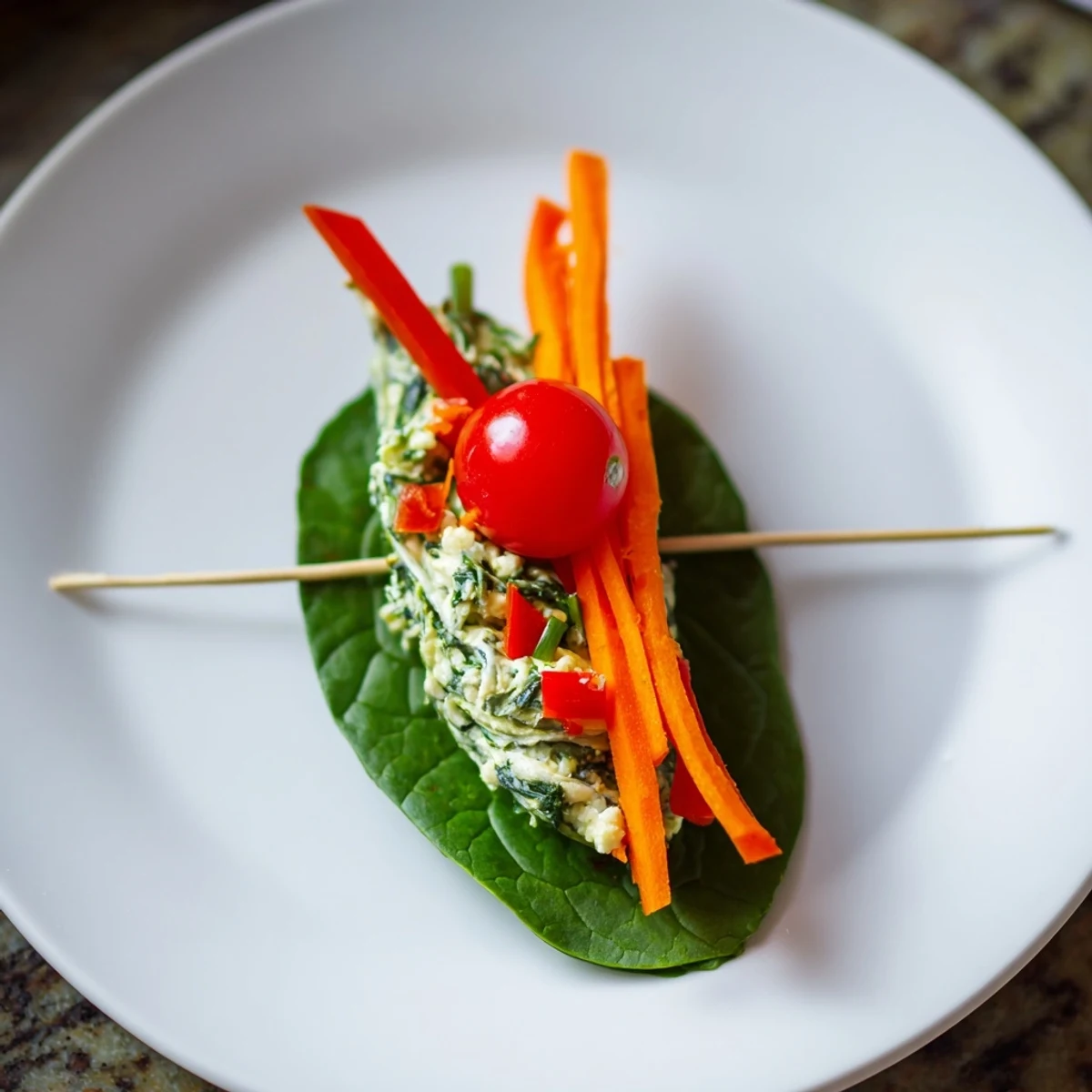 These Holly Leaf Spinach Wraps showcase a vibrant filling of herbs and veggies, ready to eat and enjoy.