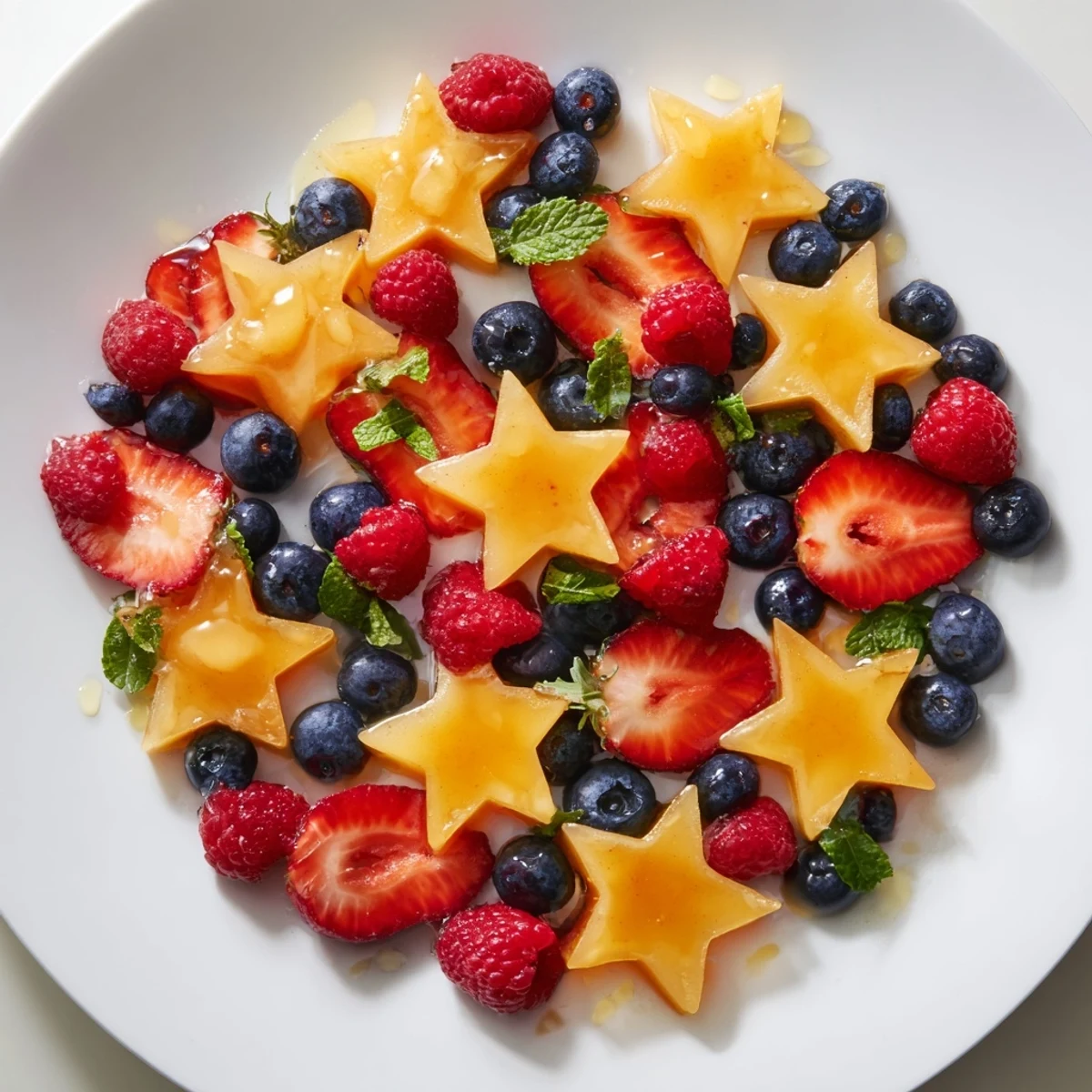 Refreshing starfruit slices alongside juicy berries make up this easy, vibrant platter to enjoy.