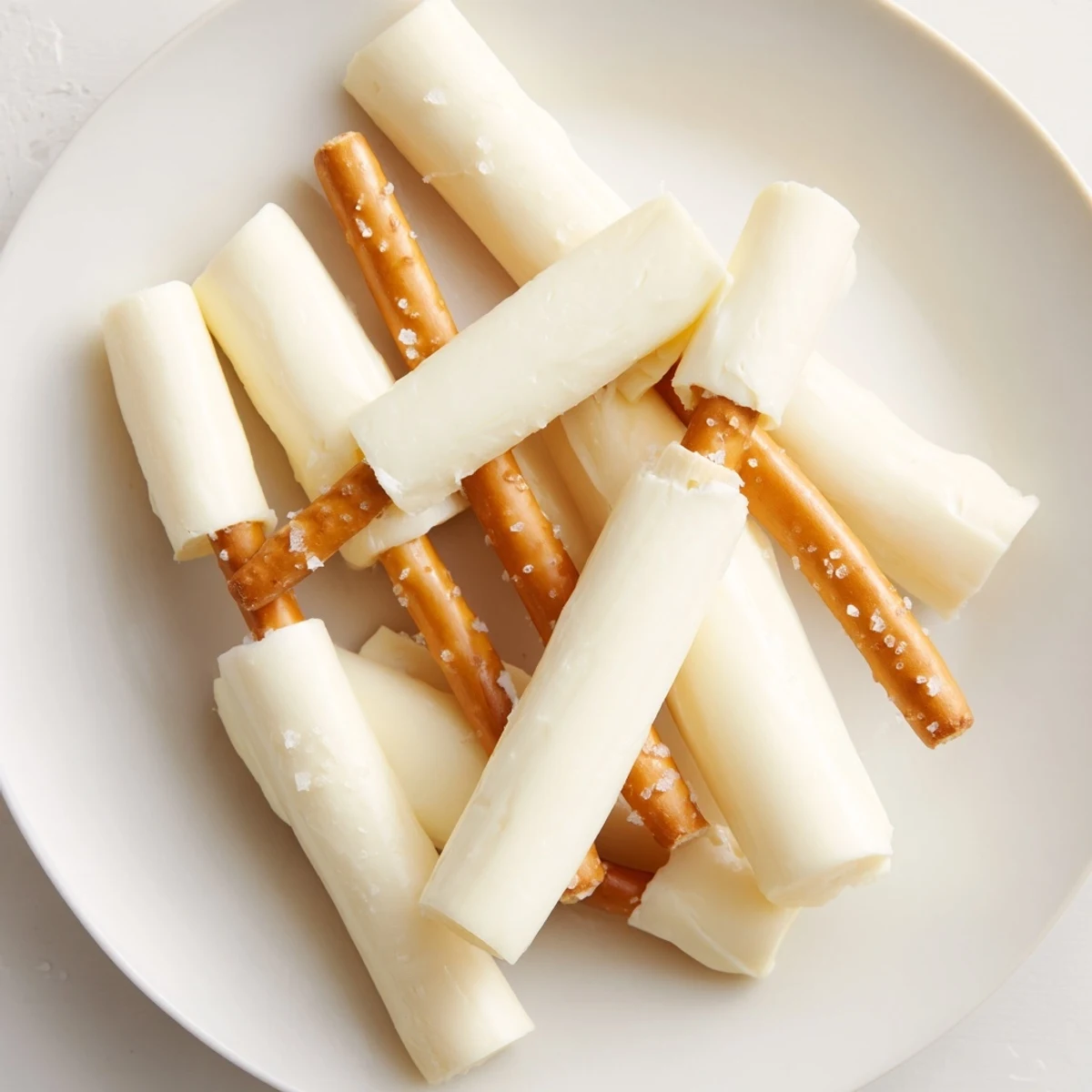 String cheese and pretzel rod snack, a simple and satisfying kid-friendly treat, ready in minutes.