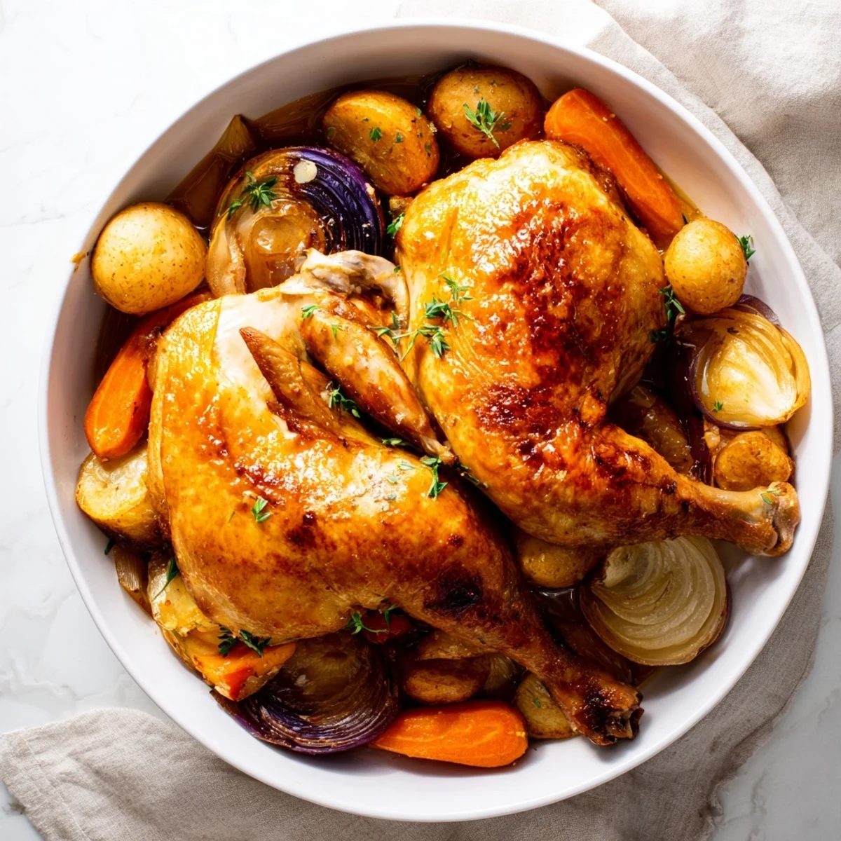 Georgia Southern braised chicken thighs