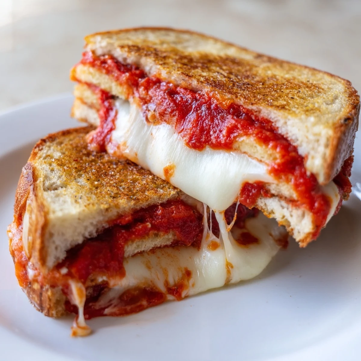 Imagine warm, gooey mozzarella stick grilled cheese with dipping sauce — a satisfying vegetarian meal.
