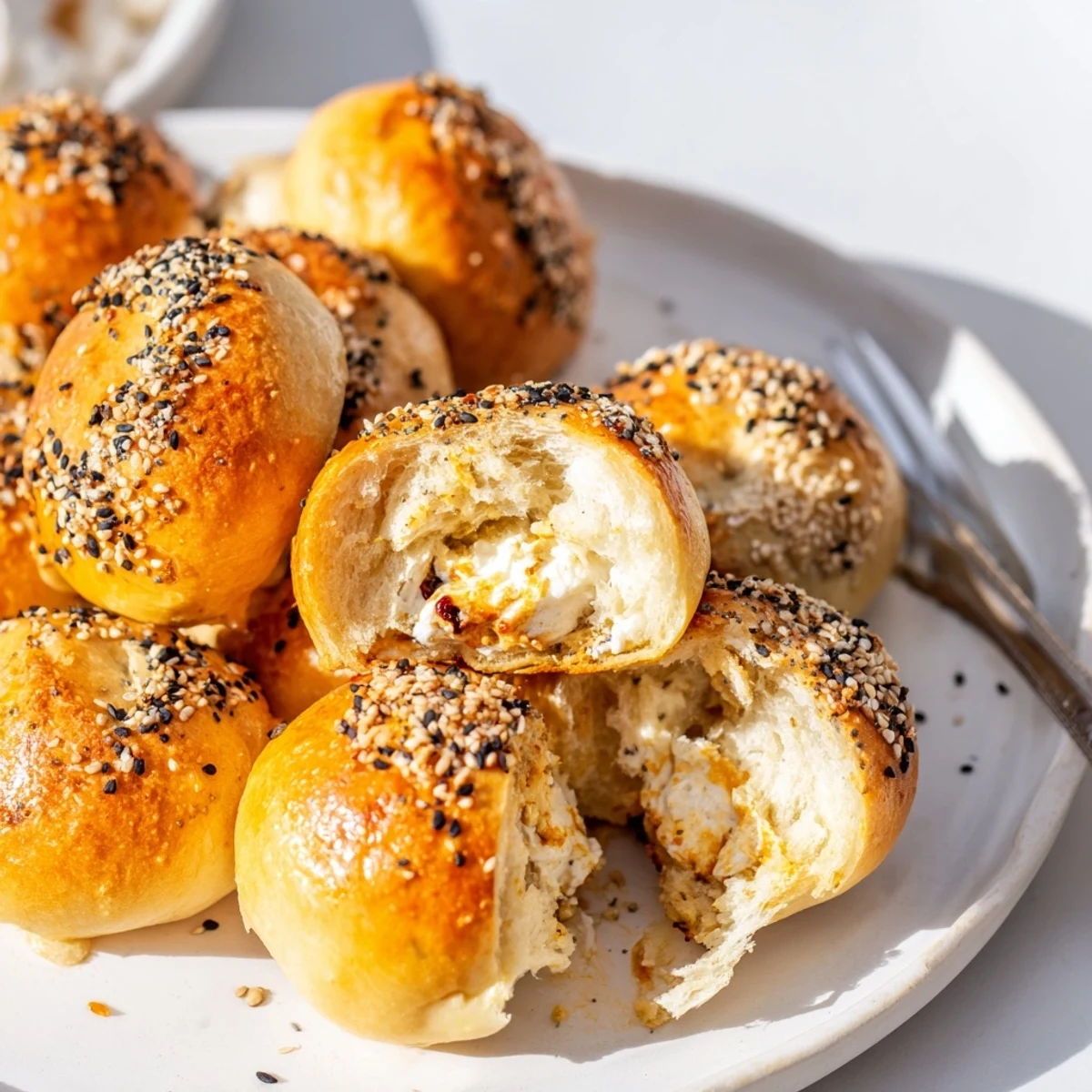 Delicious, warm bagel bombs featuring tangy cranberry-jalapeño filling, ideal appetizer for holidays.