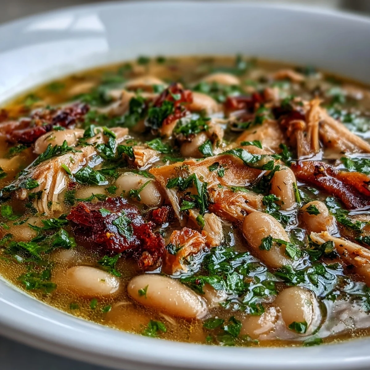 Smoked Turkey White Bean Soup