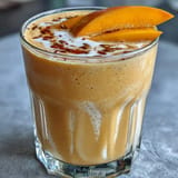 Velvety mango lassi smoothie, brightened with cardamom, ready to enjoy in minutes.