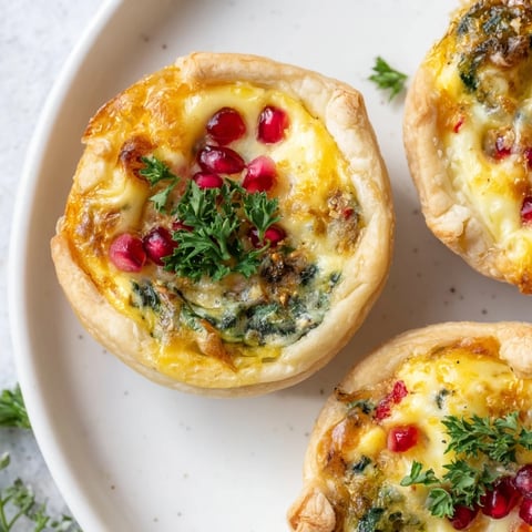 Golden, bubbly mini quiche Christmas tree, perfect savory bites ideal for holiday appetizers.