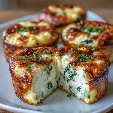 Fluffy Cottage Cheese Egg Bites baked to golden perfection with melty cheddar and fresh spinach.  