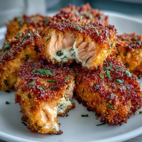Crispy golden salmon bites with seasoned panko crust, perfect for easy appetizers or light dinner.