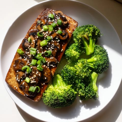 Sautéed Tofu Broccoli Shiitake
