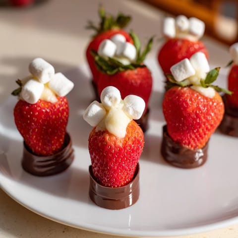 Air Fryer Santa Hat Strawberries