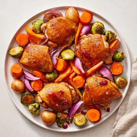 Sheet Pan Chicken Cranberry Vinaigrette