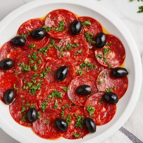 Sliced Pepperoni Olive Halves