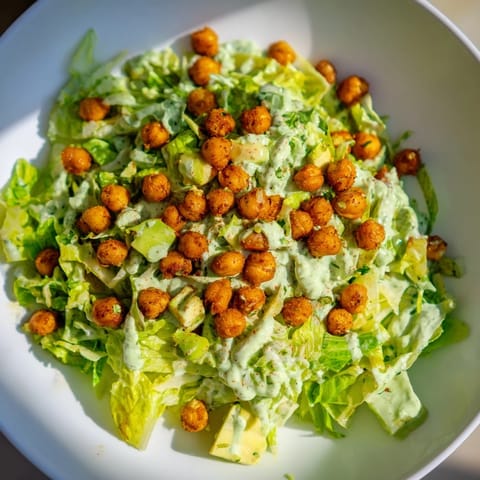 Green Goddess Salad Crispy Chickpeas