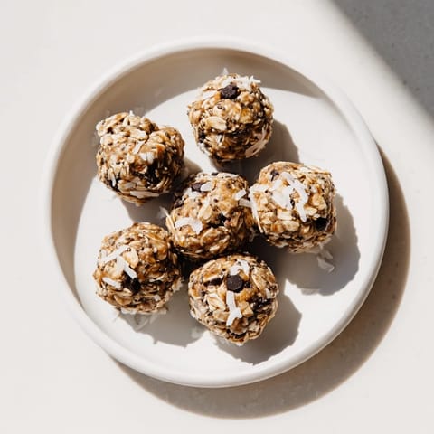 A close-up of almond-chia energy bites: perfect, no-bake snacks ready for enjoying.