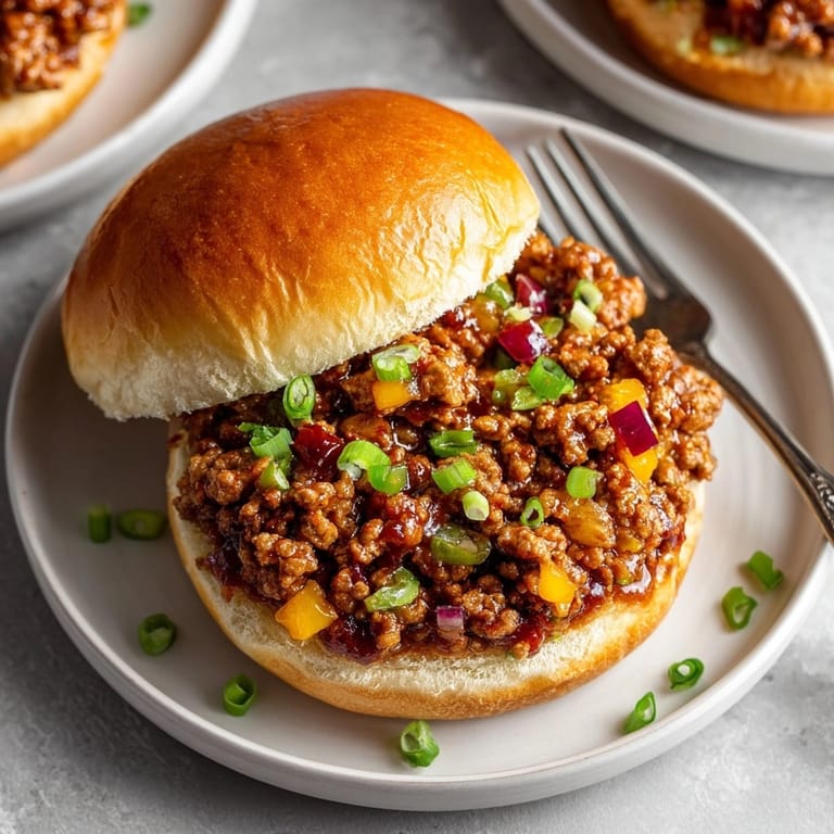 Savory BBQ Turkey Sloppy Joes, ready to serve at your backyard summer picnic.