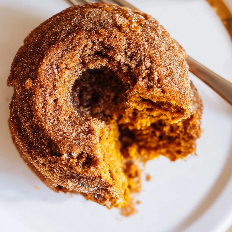 Deliciously spiced vegan pumpkin muffin donuts, perfect for autumn treats and gatherings.  