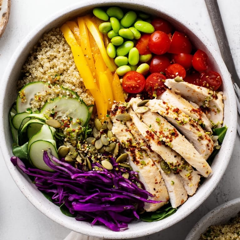 Delicious healthy meal-prep bowls bursting with flavors and textures from fresh ingredients.  