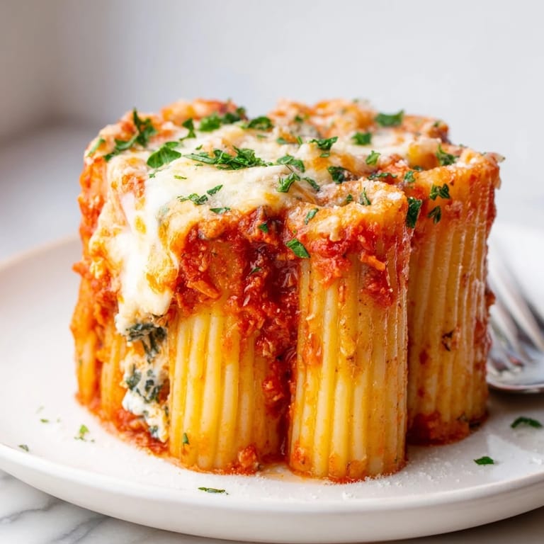 Gooey melted mozzarella atop a stunning Honeycomb Pasta Cake ready to impress your guests.