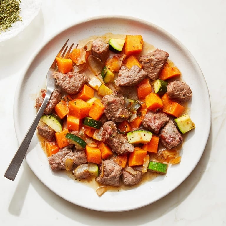 A warm, delicious Sweet Lamb Platter for Babies, perfectly portioned and ready for little hands.