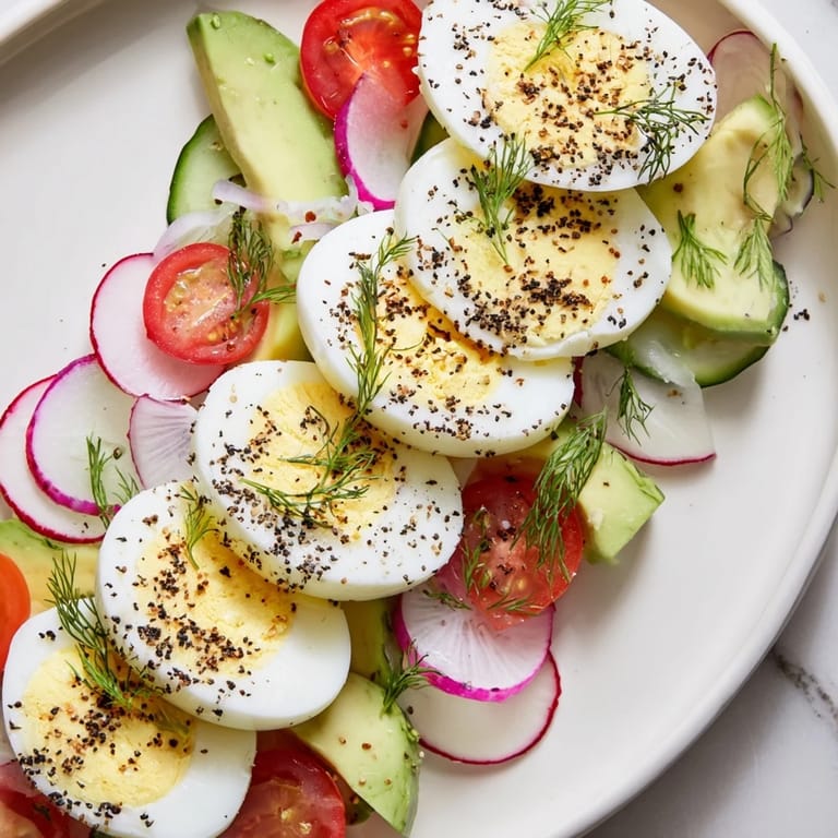 A delightful view of a brunch board, showcasing everything bagel-seasoned hard-boiled eggs with crisp crackers.