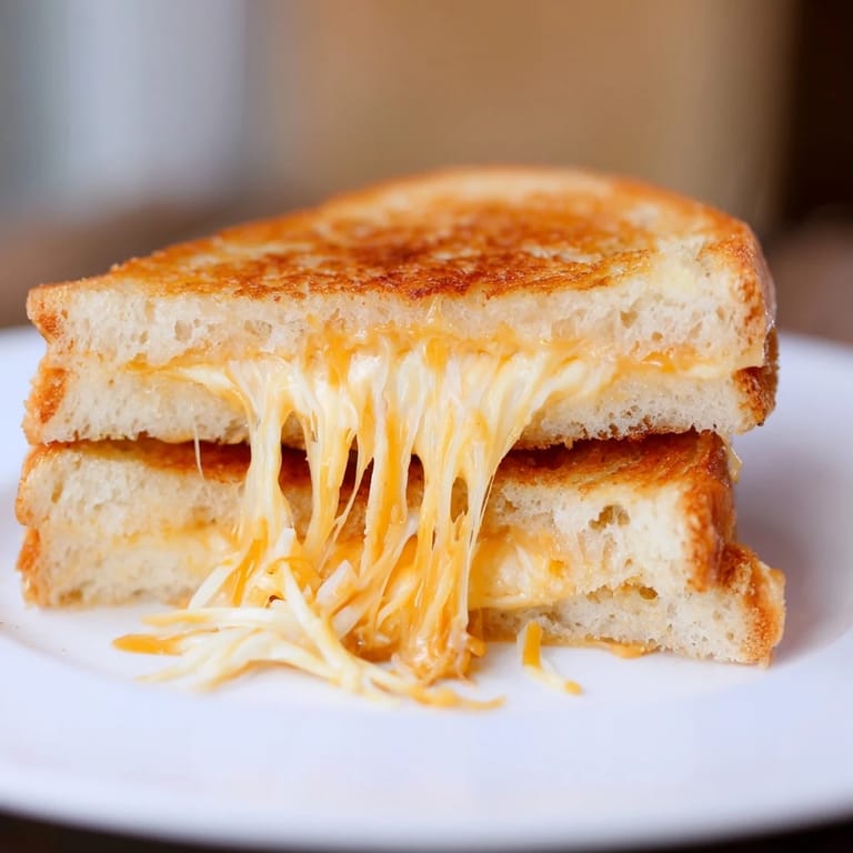 Close-up of a perfectly grilled Honey Chipotle Butter Grilled Cheese, the bread toasted to a delicious crisp.