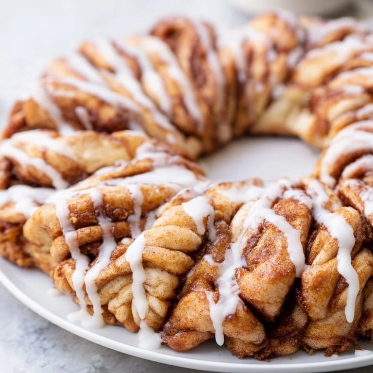 See the swirling layers of cinnamon sugar in this festive Cinnamon Roll Pull-Apart Snowflake, perfect for sharing.