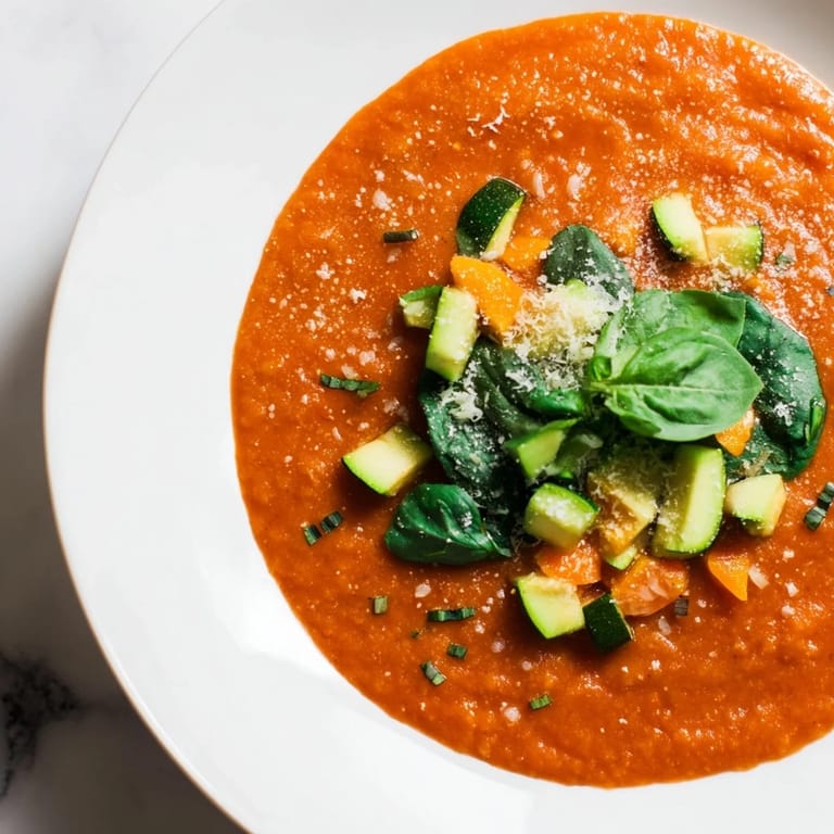Vibrant red Hidden Veggie Tomato Pasta Sauce, rich in vegetables, simmered to perfection on the stovetop.